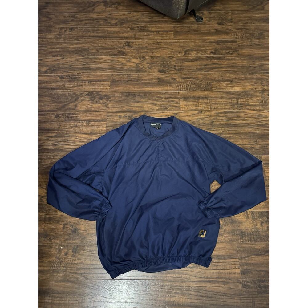 Footjoy Men’s Long Sleeve Blue Windbreaker Pullover Jacket Size XL